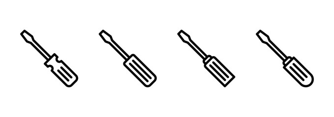 Screwdriver icon logo design. tools sign and symbol