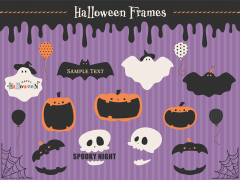 テキストフレームとして使えるハロウィンイラストセット