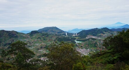 beautiful mountain views and there is a small lake