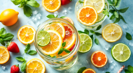 Refreshing Citrus and Mint Infused Water Recipe fruit