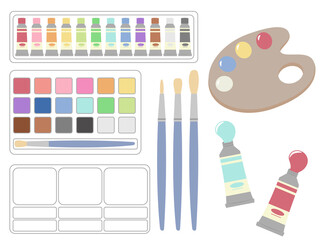 水彩お絵描き道具セット