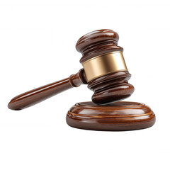 Wooden Gavel on Black Background