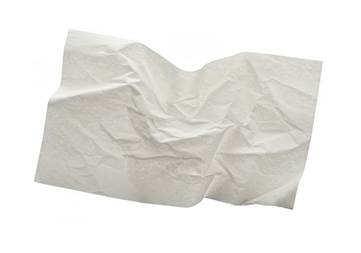 Isolated Crumpled White Paper Texture Background Wrinkled Sheet Graphic