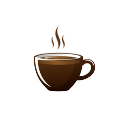 Obraz premium Isolated Illustration of Steaming Hot Coffee Cup against Transparent Backdrop