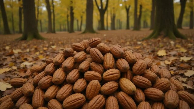 pine nuts in the forest