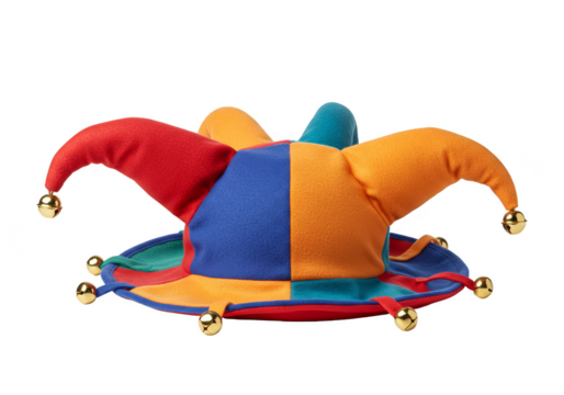 Isolated Jester Hat with Bells Transparent Background for Festive Celebration