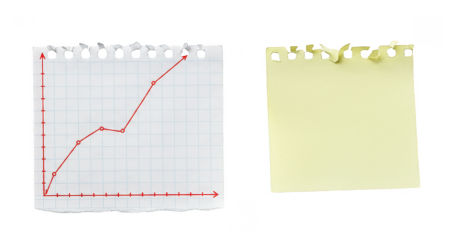 Isolated Graph Memo Paper Sheet for Business Information Elements