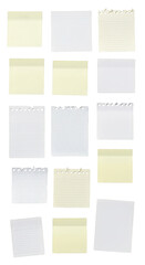 Isolated Paper Notes Collection Illustration with Adhesives and Memos