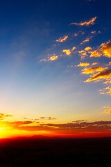 Sunset at the Little Painted Desert, northeast of Winslow, Arizona.