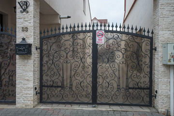 Decorative wrought iron fence for garden and construction.in Romania 2025