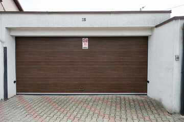  sectional garage door with the number 