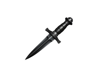 Isolated Metal Silver Dagger Weapon with Transparent Background PNG