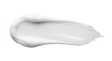 Isolated Cream Smear White Smooth Texture for Cosmetic Beauty Product