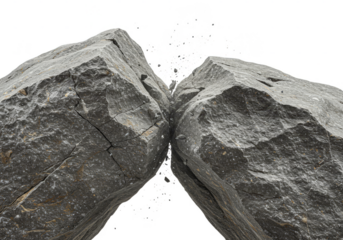 Isolated Gray Rocks Stones Texture on Transparent Background Illustration