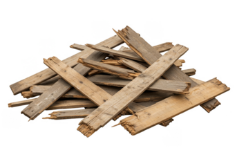 Isolated Pile of Lumbered Wood Planks Background with Timber and Material