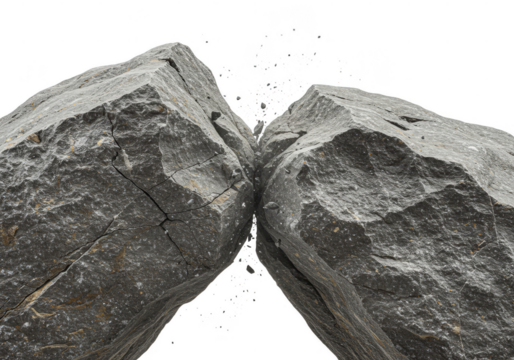 Isolated Gray Rocks Stones Texture on Transparent Background Illustration