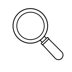 magnifying glass sketch vector design illustration, magnifying glass icon, magnifying glass logo, detail sketch.