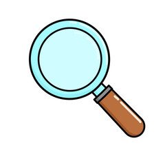 magnifying glass vector design illustration, magnifying glass icon, magnifying glass logo, good as sticker.