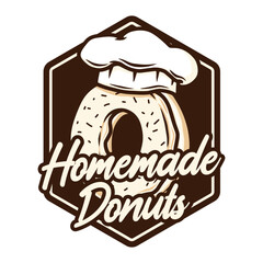 Homemade Donuts Logo Badge Design