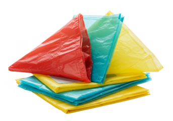 Isolated Festive Flags Triangular Flags in Red Blue and Yellow Colors
