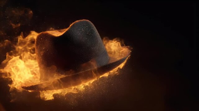 Burning hat graphic design element