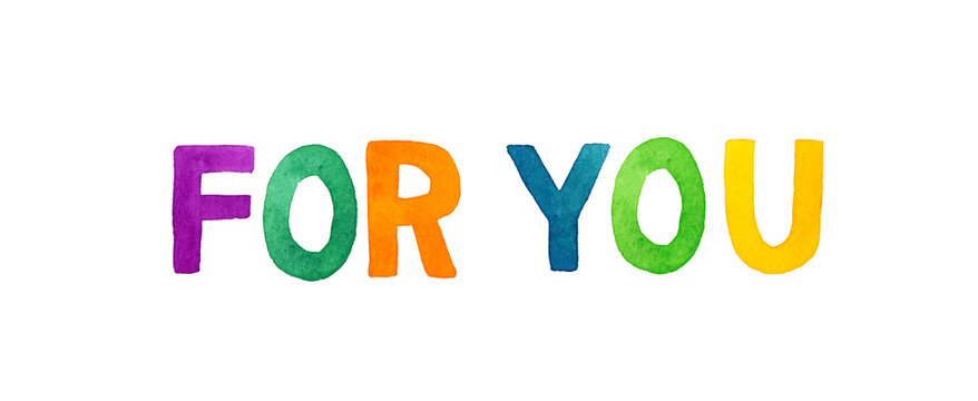 for you（フォーユー）のカラフルな手書き文字