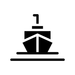Obraz premium ship glyph icon