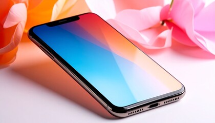 smart phone with colorful application icons