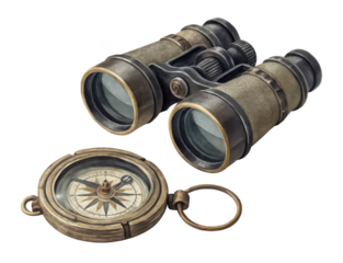 War binocular with compass isolated PNG military optics PNG tactical binoculars PNG soldier equipment PNG field compass PNG outdoor gear PNG reconnaissance tool PNG transparent background image