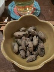 roasted chestnuts in a bowl