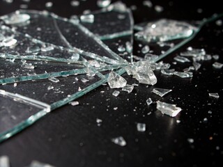 abstract broken glass white background