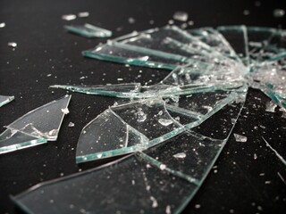 abstract broken glass white background