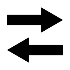 Set of black arrow pointing to the right and left for apps and websites.