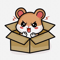 Cute exspretion angry from hamster 