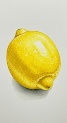 lemon on white background