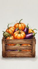 basket with vegetables