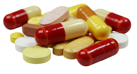 Medicine Pills and Capsules Treatment Remedy Transparent Background
