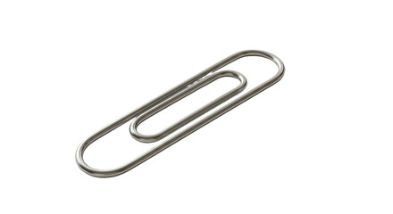 Isolated Paper Clip Image Silver Metal Office Tool PNG