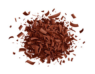 Fototapeta premium A vibrant explosion of dark chocolate shavings (1)