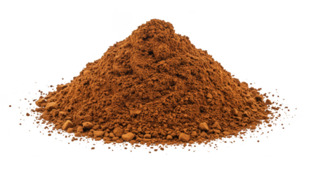 Isolated Pile of Instant Coffee Powder Brown Drink Background