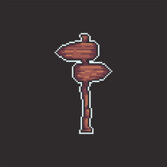 this is signpost icon in pixel art with colorful color and black background ,this item good for presentations,stickers, icons, t shirt design,game asset,logo and your project.
