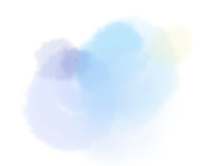 水色や薄紫の花のような水彩滲む優しいあしらいイラスト