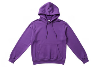 Isolated Purple Hoodie Transparent Background Apparel and Comfortable Cloth