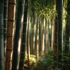 Fototapeta premium A Tranquil And Serene Bamboo Forest