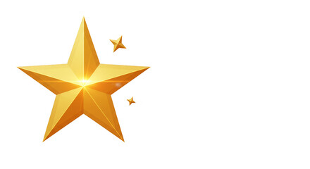 Obraz premium Shiny Golden Stars Glitter Sparkle Light on Transparent Background