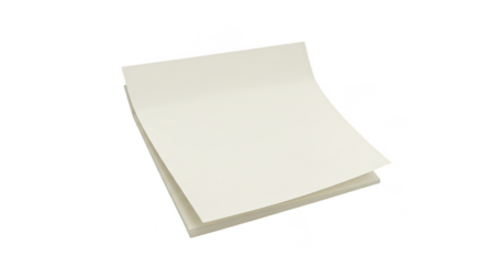 Stack Of Clean Square White Note Paper On A Transparent Background