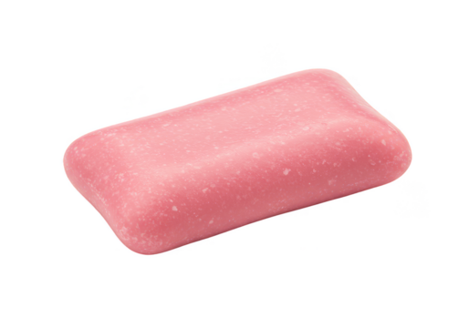 Isolated Pink Rectangle Chewing Gum Candy Sweet Sugar Flavor Snack PNG