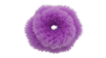 Isolated Purple Fluffy Sphere 3D Render Abstract Background Illustration