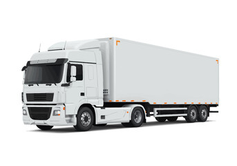 A white truck with a trailer