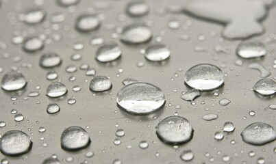 Water droplets on smooth surface macro abstract background texture